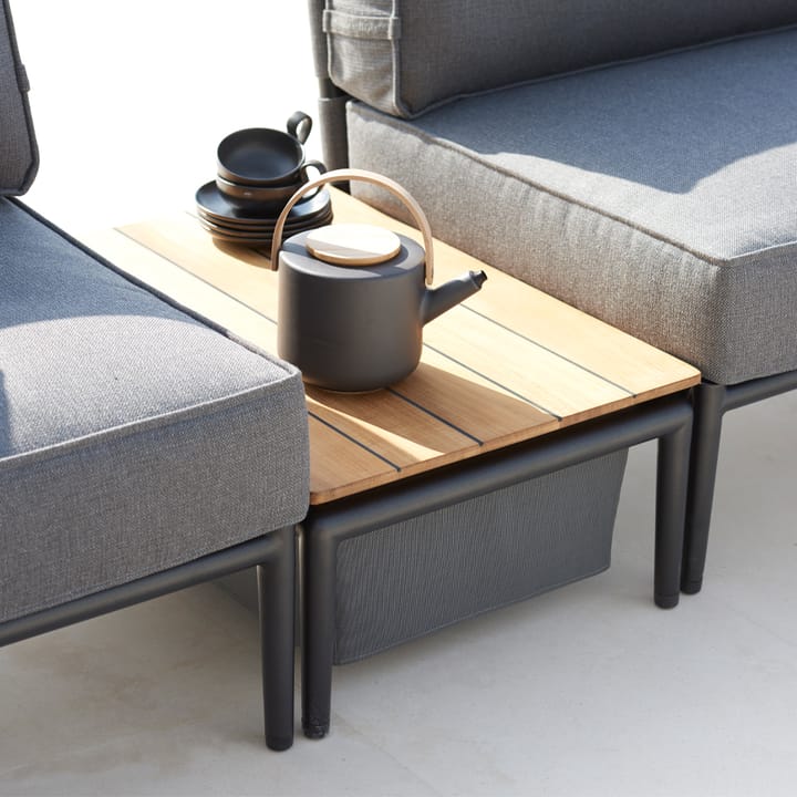 Tavolino Conic, Grigio chiaro, teak Cane-line