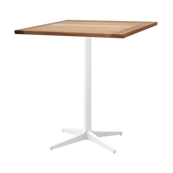 Tavolino da caffè Drop in teak 72x72 cm - Cavalletto bianco - Cane-line