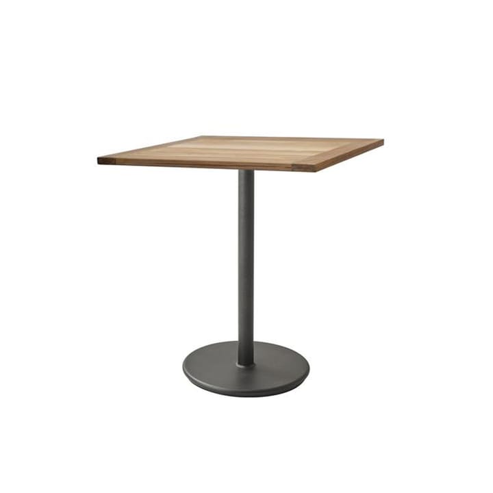 Tavolino da caffè Go in teak 72x72 cm - Cavalletto grigio lava - Cane-line