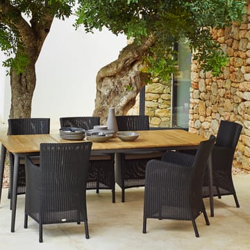 Tavolo da pranzo Core in teak 160x100x74 cm - Cavalletto taupe - Cane-line