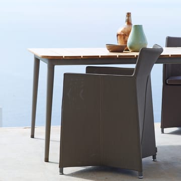 Tavolo da pranzo Core in teak 160x100x74 cm - Cavalletto taupe - Cane-line