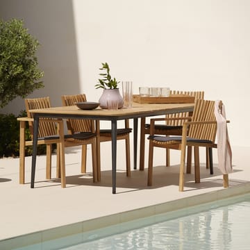 Tavolo da pranzo Core in teak 160x100x74 cm - Cavalletto taupe - Cane-line