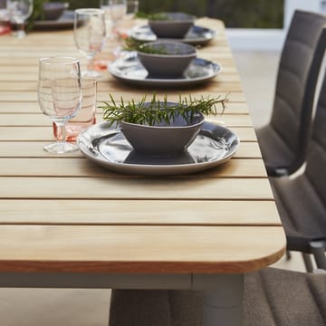 Tavolo da pranzo Core in teak 274x100x74 cm - Cavalletto grigio lava - Cane-line