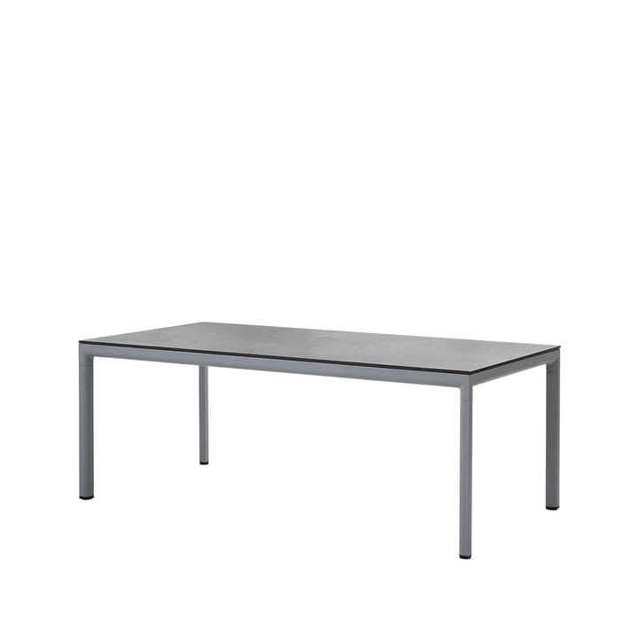 Tavolo da pranzo Drop - Portaoggetti in alluminio Fossil nero-grigio chiaro 100x200cm - Cane-line