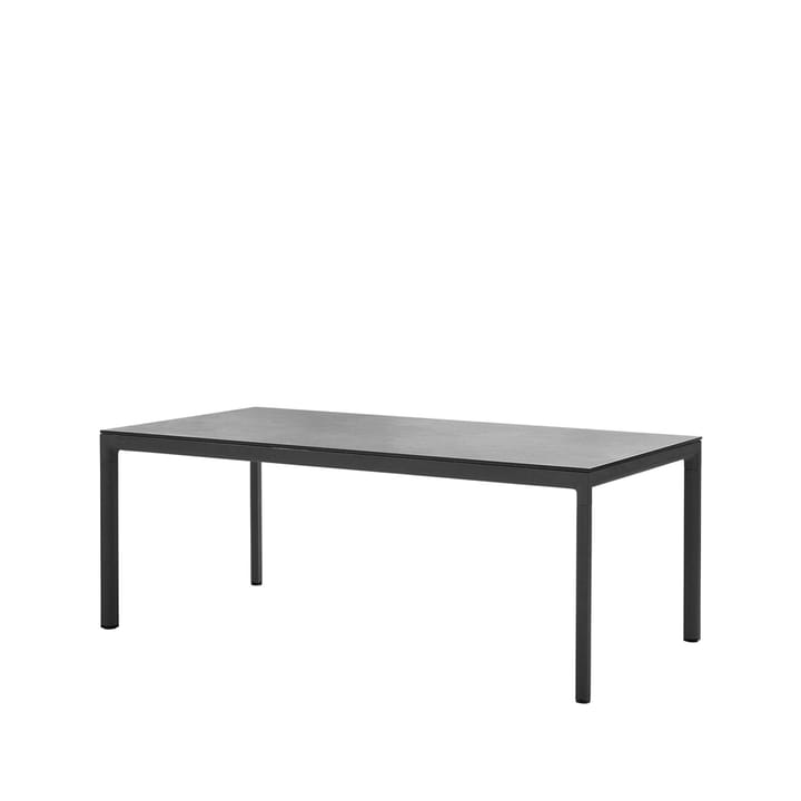 Tavolo da pranzo Drop - Supporto in alluminio grigio lava nero Fossil 100x200cm - Cane-line