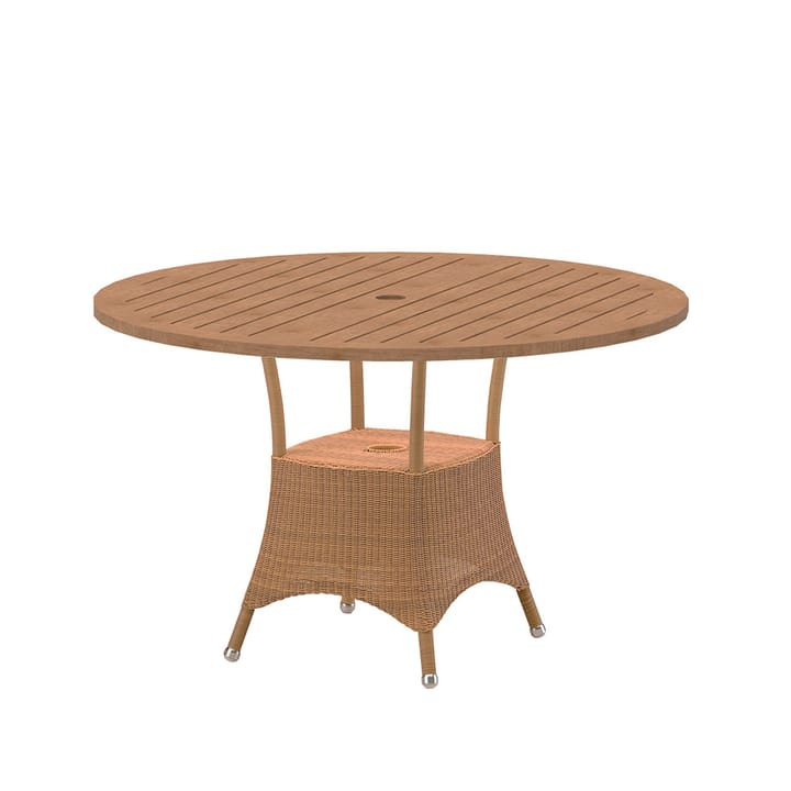 Tavolo da pranzo Lansing Ø120 cm - Intreccio di teak naturale - Cane-line