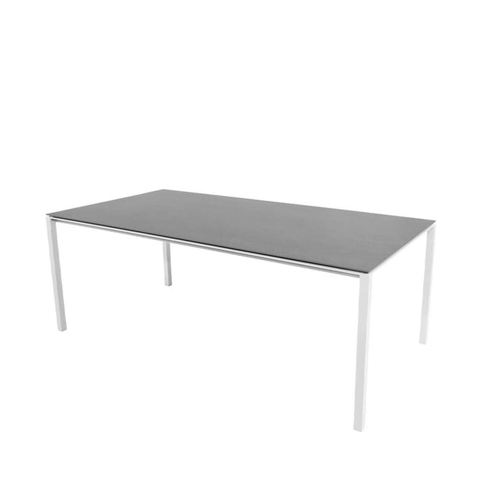 Tavolo da pranzo Pure - Grigio basalto-bianco 200x100 cm - Cane-line