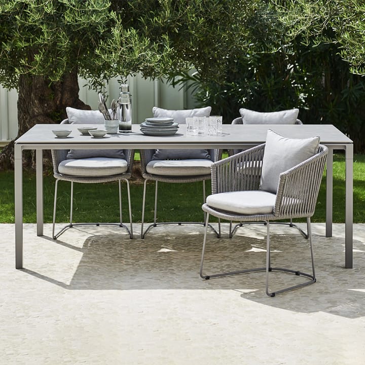 Tavolo da pranzo Pure, Grigio basalto-bianco 200x100 cm Cane-line