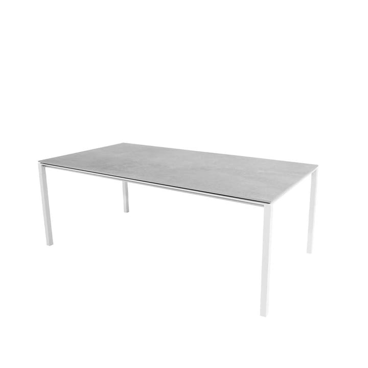 Tavolo da pranzo Pure - Grigio fossile-bianco 200x100 cm - Cane-line