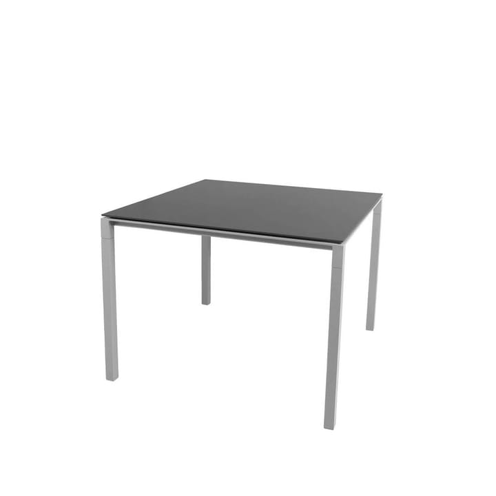 Tavolo da pranzo Pure - Nero-grigio chiaro 100x100 cm - Cane-line