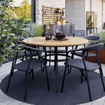 Tavolo da pranzo rotondo Joy - Teak-grigio lava Ø120 cm - Cane-line