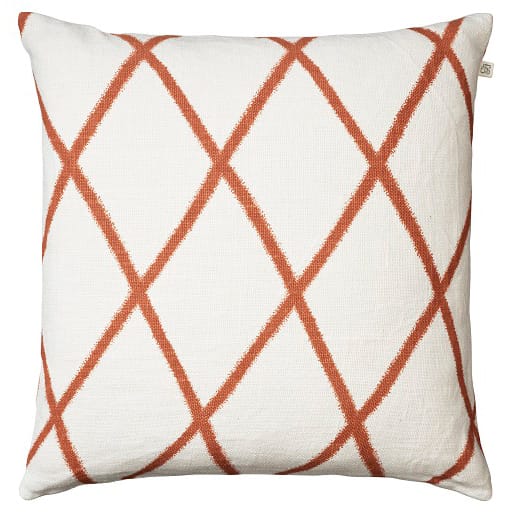 Copricuscino Ikat Orissa 50x50 cm - Bianco sporco-arancione - Chhatwal & Jonsson