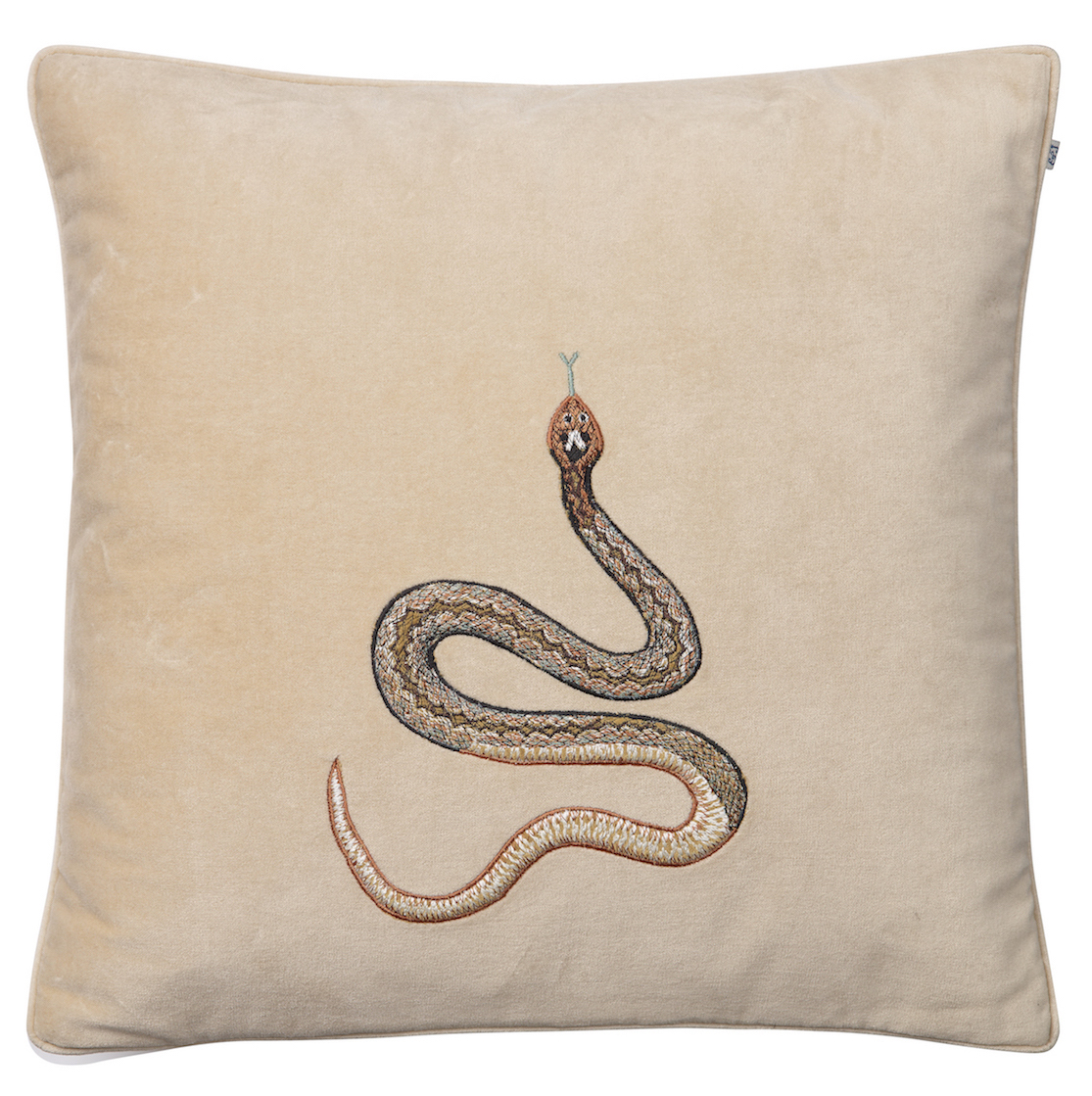 Copricuscino ricamato Embroidered Cobra 50x50 cm da Chhatwal