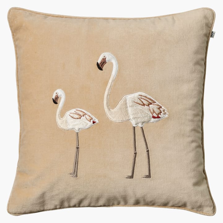 Copricuscino ricamato Flamingo 50x50 cm - Beige - Chhatwal & Jonsson