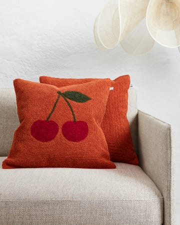 Federa per cuscino Cherry 50x50 cm - Apricot orange-rød-grøn - Chhatwal & Jonsson