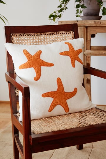 Federa Star Fish 50x50 cm - Bianco sporco-arancione - Chhatwal & Jonsson