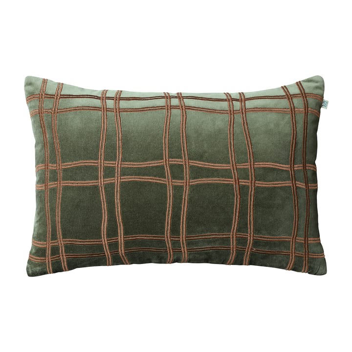 Federa Tattersall 40x60 cm - Forest green-cognac - Chhatwal & Jonsson