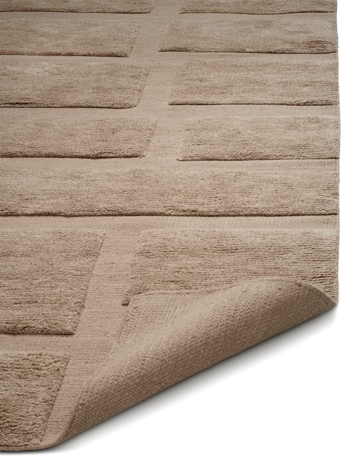 Tappeto in lana Bricks, 170x230 cm, Beige Classic Collection