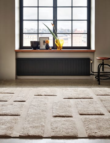 Tappeto in lana Bricks, 170x230 cm - Beige - Classic Collection