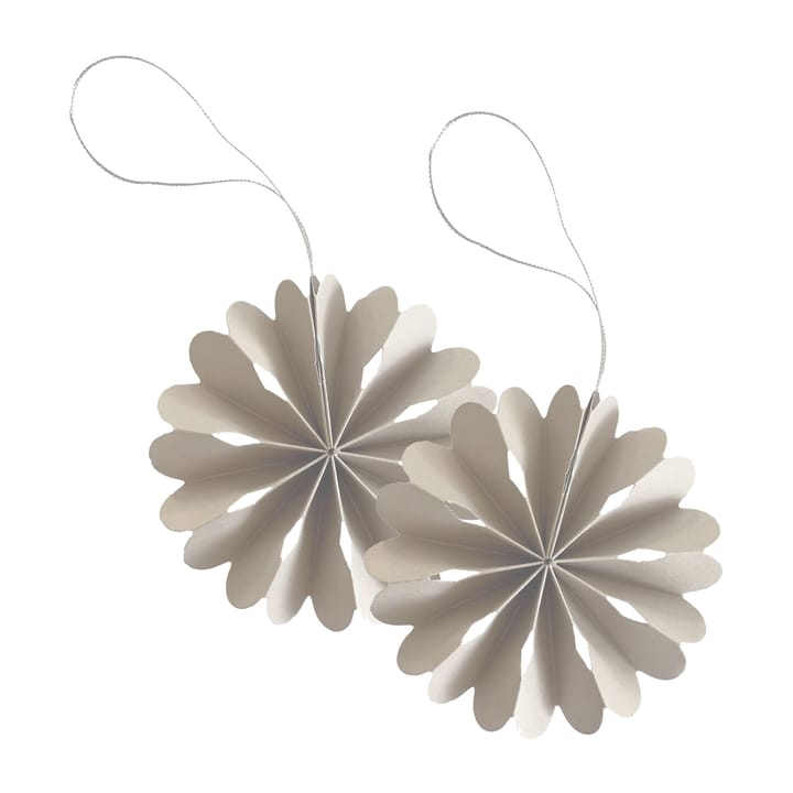 2 ciondoli per albero di Natale Paper Flowers - Natural - Cooee Design