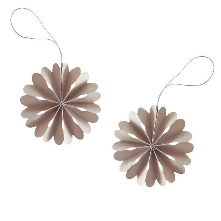 2 ciondoli per albero di Natale Paper Flowers - Sand - Cooee Design