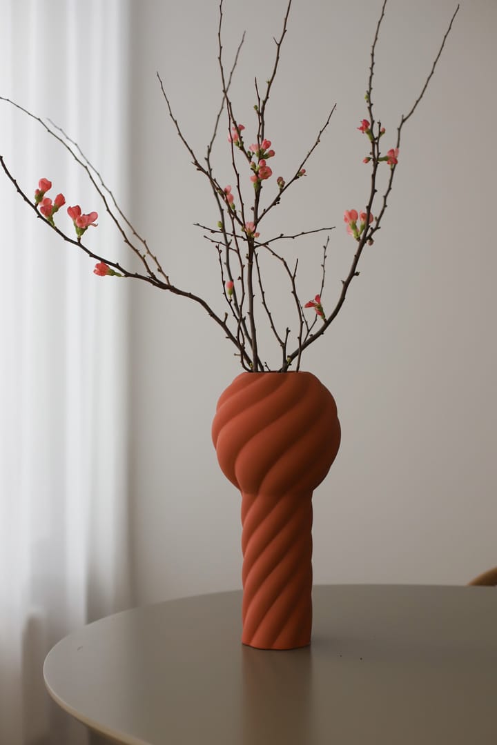 Vaso Twist pillar 34 cm, Rosso mattone Cooee Design