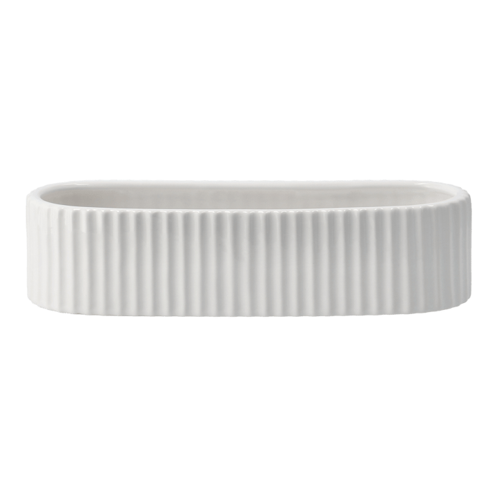 Candela dell'Avvento Stripe 30 cm - Shiny white - DBKD