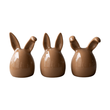 Coniglietto di Pasqua Triplets confezione da 3 - Nocciola lucido - DBKD