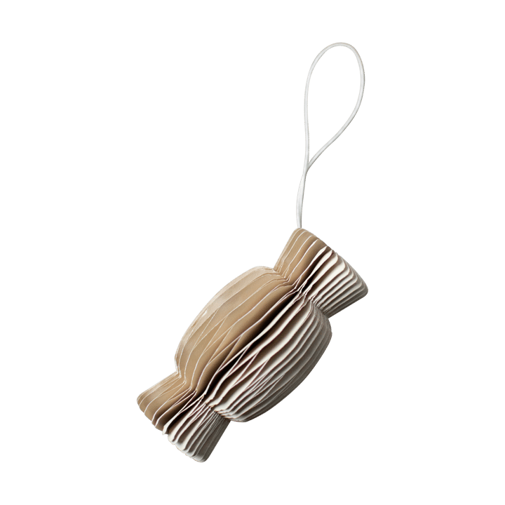 Decorazione natalizia di carta a forma di caramella - Beige - DBKD