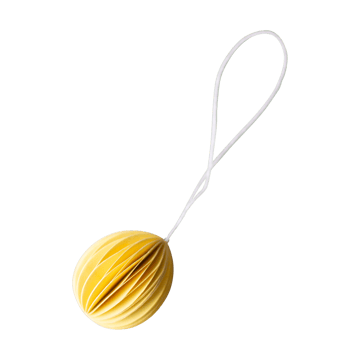 Pendente di Pasqua in carta Ovoid piccolo 4 cm - Giallo - DBKD