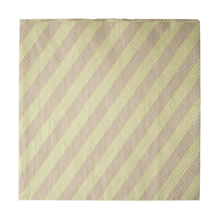 Tovagliolo di carta Stripe 33x33 cm confezione da 20
, Giallo DBKD