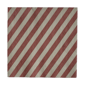 Tovagliolo di carta Stripe 33x33 cm confezione da 20
 - Rosso scuro - DBKD