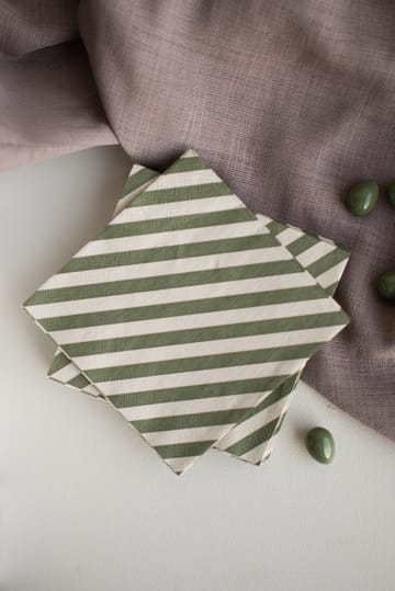 Tovagliolo di carta Stripe 33x33 cm confezione da 20
 - Verde - DBKD