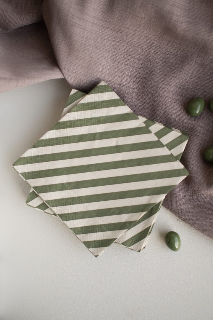 Tovagliolo di carta Stripe 33x33 cm confezione da 20
, Verde DBKD