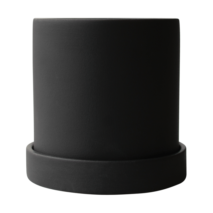 Vaso Ø10 cm con sottovaso Grow  - Sandy black - DBKD