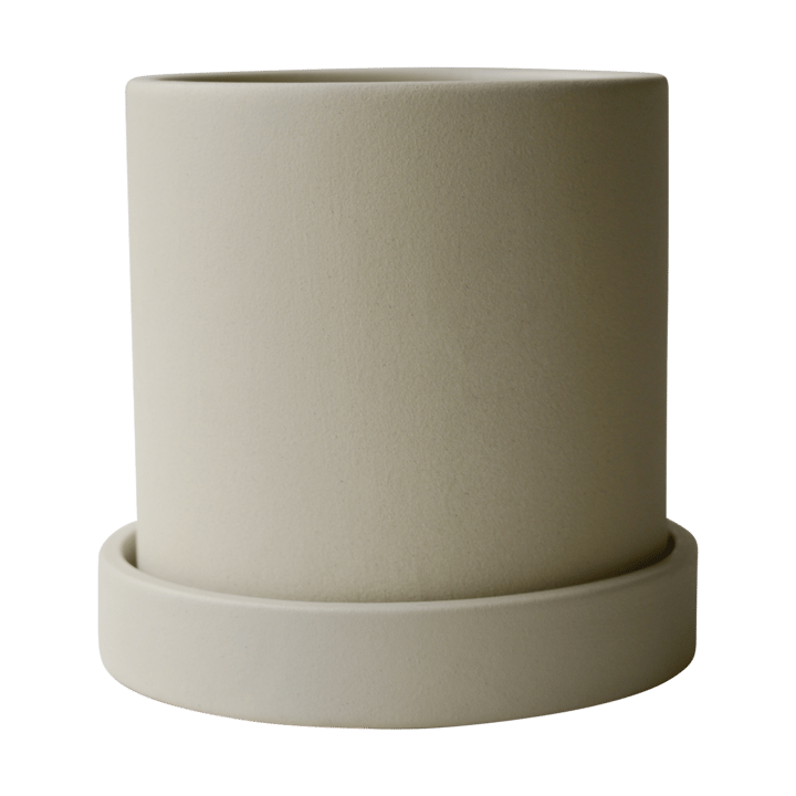 Vaso Ø10 cm con sottovaso Grow - Sandy creme - DBKD