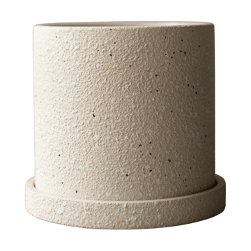 Vaso Ø13 cm con sottovaso Grow - Creme structure - DBKD