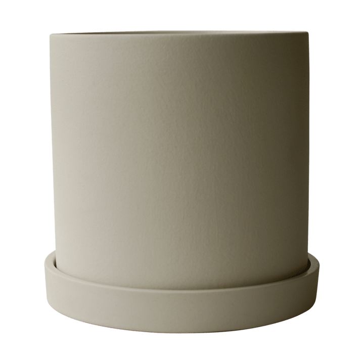 Vaso con sottovaso Grow Ø13 cm - Sandy creme - DBKD