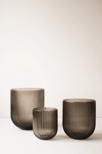 Vaso di vetro Simple Stripe, marrone - Grande - DBKD