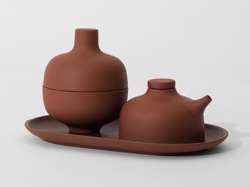 Ciotola con coperchio Sand S Ø 8,2 cm - Red clay - Design House Stockholm