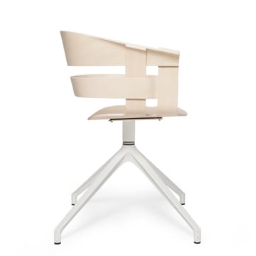 Sedia da ufficio Wick Chair - frassino, gambe in metallo bianco - Design House Stockholm