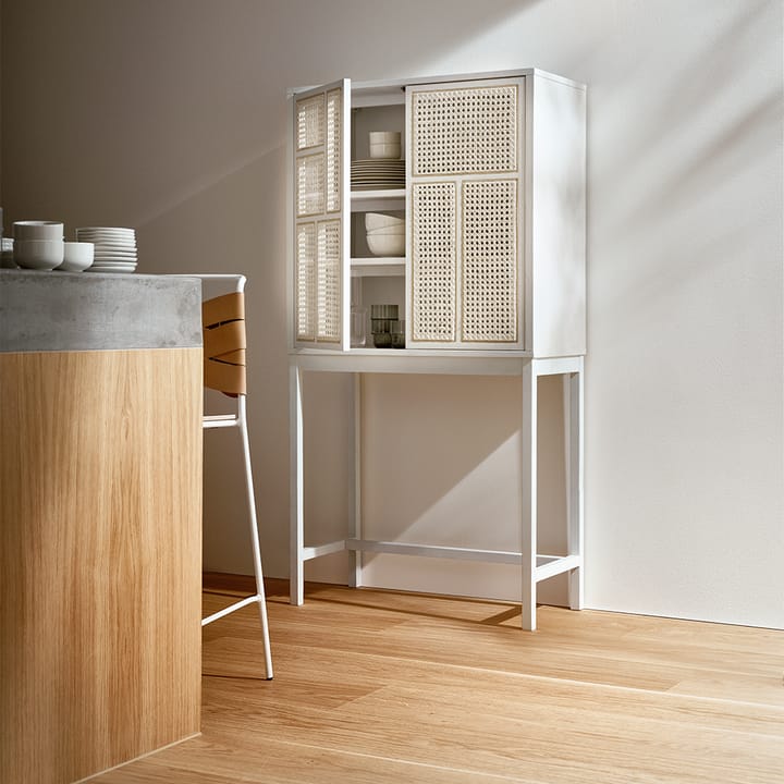 Vetrinetta Air, bianco, legno di rattan Design House Stockholm