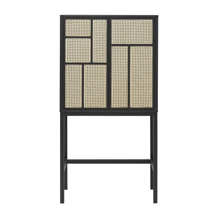 Vetrinetta Air, nero, legno di rattan Design House Stockholm