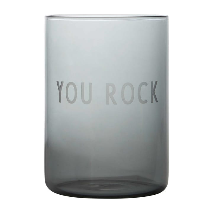 Bicchiere Favourite Design Letters 35 cl - You rock - nero - Design Letters