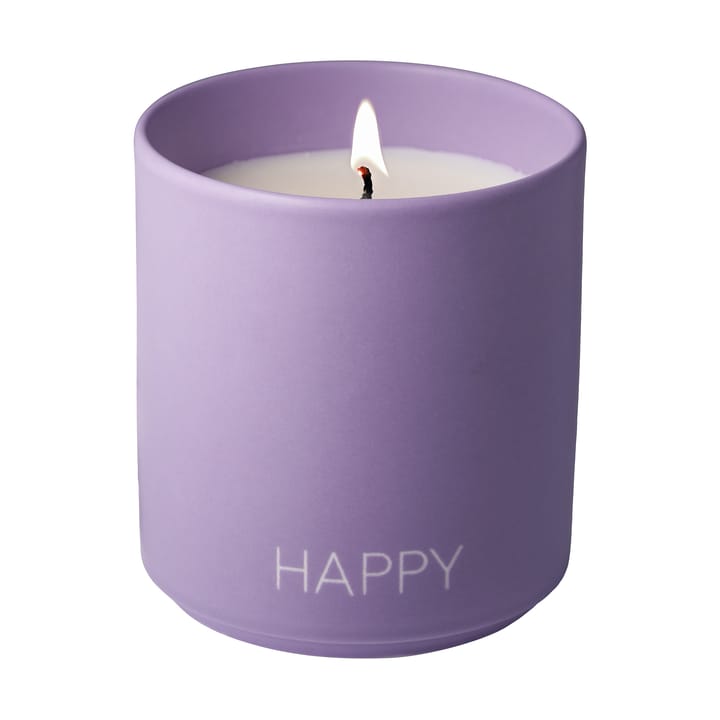 Candela profumata grande Ø8 cm, Happy-purple Design Letters