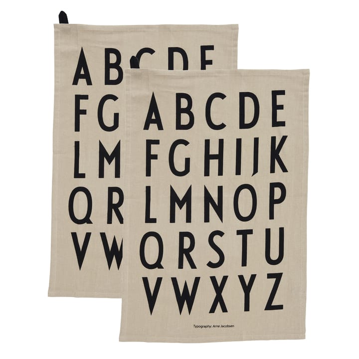 Canovaccio da cucina Design Letters 40x60 cm confezione da 2 - Beige - Design Letters