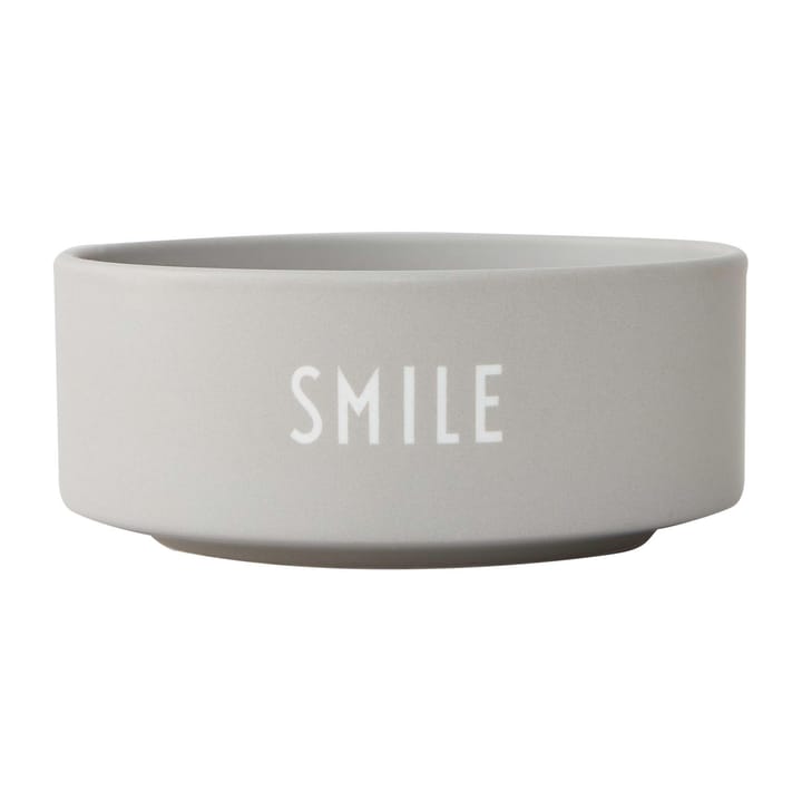 Ciotola da snack Design Letters Ø 12 cm - Smile-grey - Design Letters