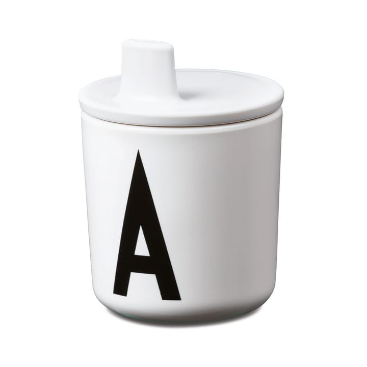 Coperchio a beccuccio per tazza in melammina Design Letters - bianco - Design Letters