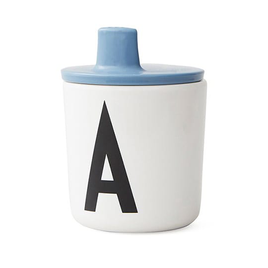 Coperchio a beccuccio per tazza in melammina Design Letters - blu - Design Letters