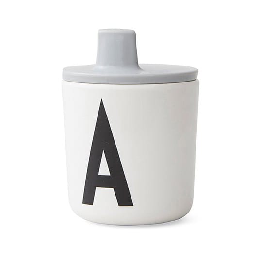 Coperchio a beccuccio per tazza in melammina Design Letters - grigio - Design Letters